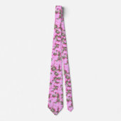 Cravate Chat rose Funny personnalisé (Devant)