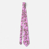 Cravate Chat rose Funny personnalisé (Dos)