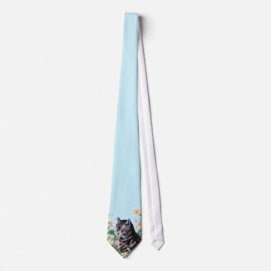 Cravate Chaton mignon - art vintage de chat (Devant)