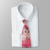 Cravate chaton rose (Attaché)