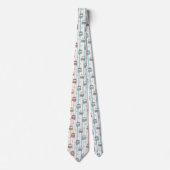 Cravate Chats Boho Motif Tribal (Devant)