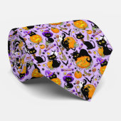 Cravate Chats citrouille Halloween Candy Black Cats (Roulé)