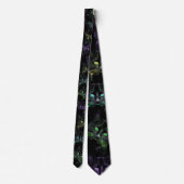 Cravate Chats cool sur Noir ! Chats multicolores (Dos)