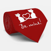 Cravate Chats dans l'amour (Roulé)