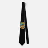Cravate Chats de champignons Noir (Devant)