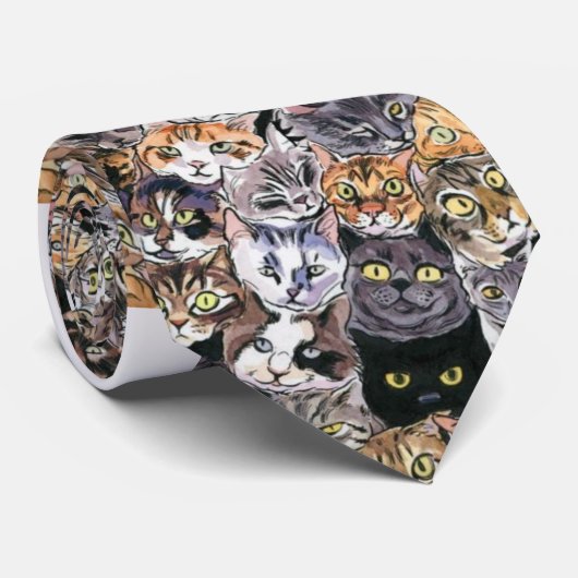 Cravate Chats de Kitty ! (Roulé)