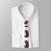 Cravate Chats en guerrier Samurai - Choisir la couleur arr (Attaché)