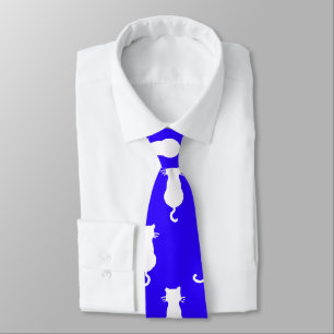 Cravate Chats Fantaisistes Forever Bleu Royal