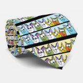 Cravate Chats Kitty Lineup Colorful (Roulé)