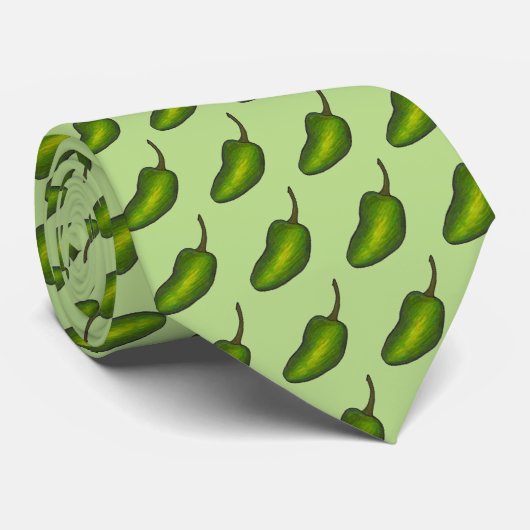 Cravate Chaud vert Jalapeño poivre poivrons Jalapenos Crav (Roulé)