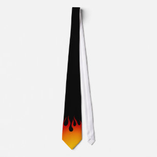 Cravate chaude de flammes