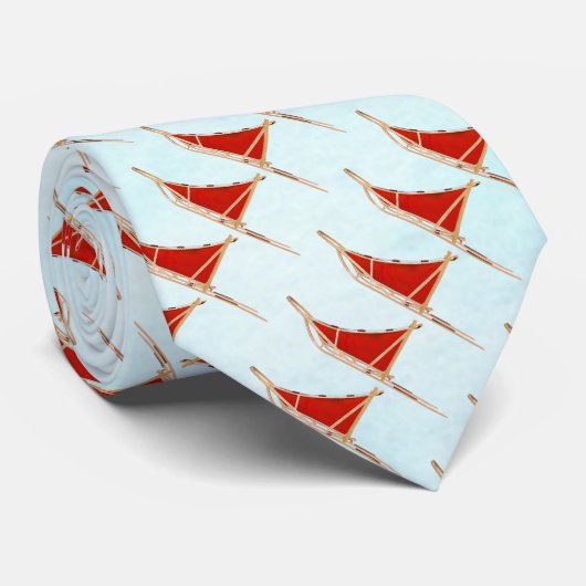 Cravate Chaussée De Chien Sur Neige (Roulé)