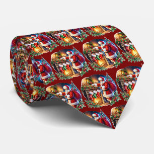 Cravate Chaussette de Noël festive Santa