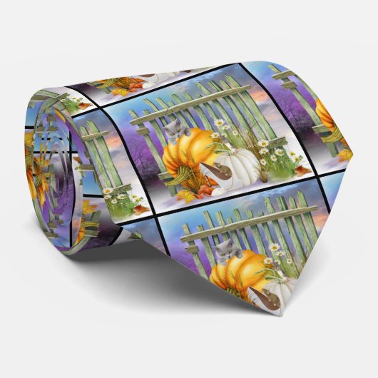 Cravate Chaussure blanche perdue dans le patch Citrouille (Roulé)