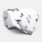 Cravate Chauve-souris d'Halloween motif éffrayant (Roulé)