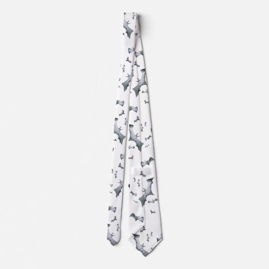 Cravate Chauve-souris d'Halloween motif éffrayant (Dos)