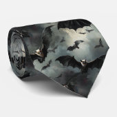 Cravate Chauve-souris gothique Halloween | Mariage gothiqu (Roulé)