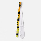 Cravate Chauve-souris jaune orange Halloween motif (Dos)
