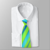 Cravate Chaux bleu turquoise Abstraites rayures (Attaché)