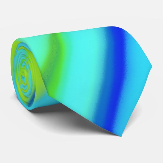 Cravate Chaux bleu turquoise Abstraites rayures (Roulé)
