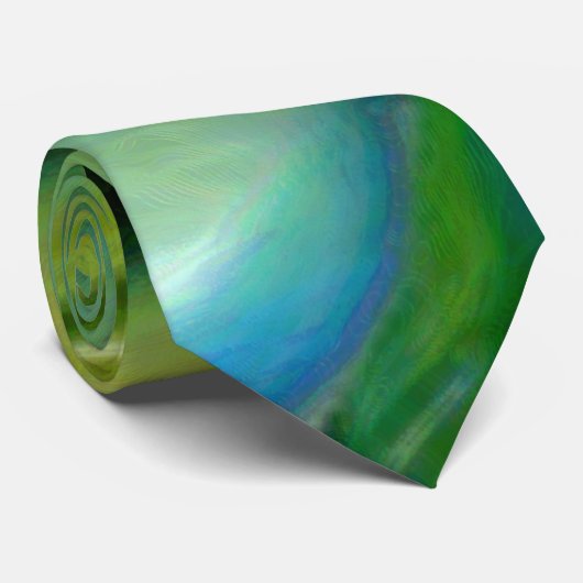 Cravate Chaux et turquoise (Roulé)