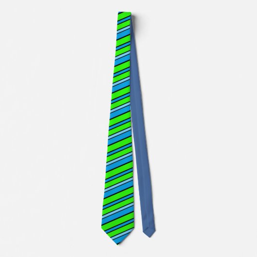 Cravate Chaux Vert, Bleu, Bleu, Bleu, Bleu, Bleu Diagonal (Devant)