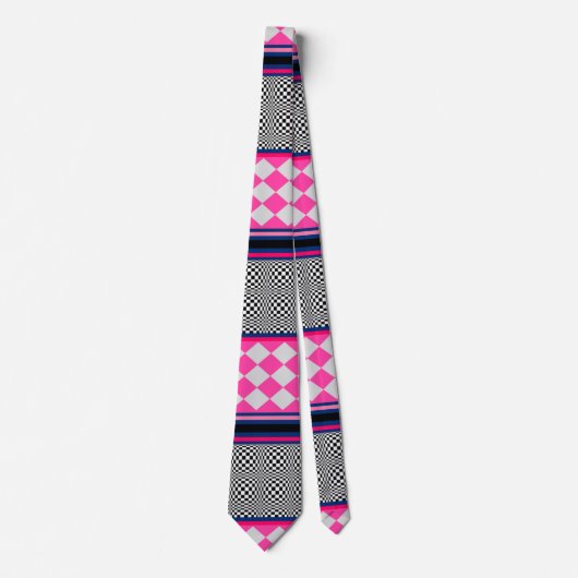 Cravate Check Stripes Harlequin Conception de Motif mixte (Devant)