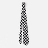 Cravate Checker Chessboard Flag Design Tie (Dos)