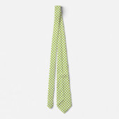 Cravate Checkered Apple Green and White (Dos)