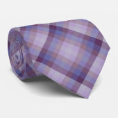 Cravate Checkered Grape Lavender Magenta Blue Purple       (Roulé)