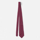 Cravate Checkered Hot Pink and Black (Dos)