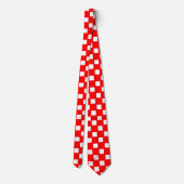 Cravate Checkered rouge et blanche (Dos)