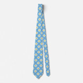 Cravate Cheerful Powder Blue Retro Daisy Flower Polka Dot (Devant)
