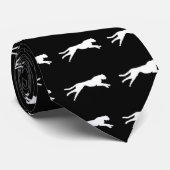 Cravate Cheetah d'art graphique blanc (Roulé)