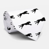 Cravate Cheetah d'art graphique noir (Roulé)