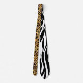 Cravate Cheetah et Zebra Wild Man Monogrammed (Dos)