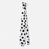 Cravate Cheetah Spots Print Black And White (Devant)