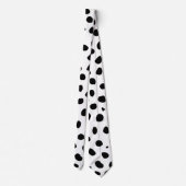Cravate Cheetah Spots Print Black And White (Dos)