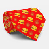 Cravate Chef Burger Satin Necktie (Roulé)