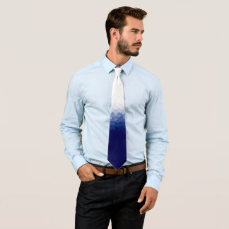 Cravate Chemise à col bleu ombré géométrique multicouche