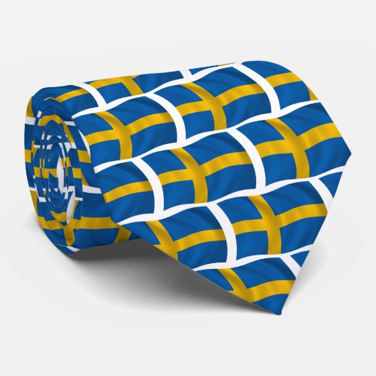 Cravate Chemise à drapeau suédois (Roulé)