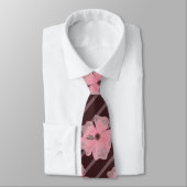 Cravate Chemise à fleurs roses et rayures (Attaché)