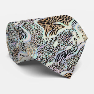 Cravate Chemise à imprimé animalier opale tacheté