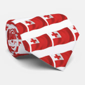 Cravate Chemise à rayons avec drapeau des Tonga (Roulé)