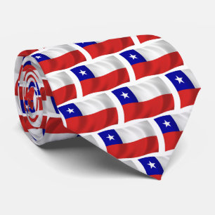 Cravate Chemise avec drapeau du Chili