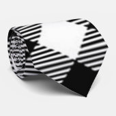 Cravate chèque de buffle, noir et blanc (Roulé)