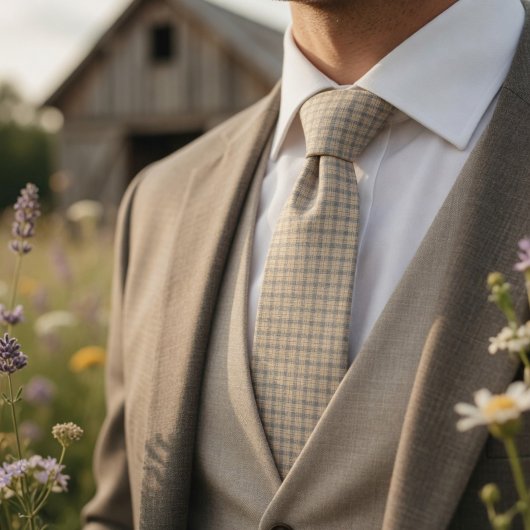Cravate Chèque Micro Rustique