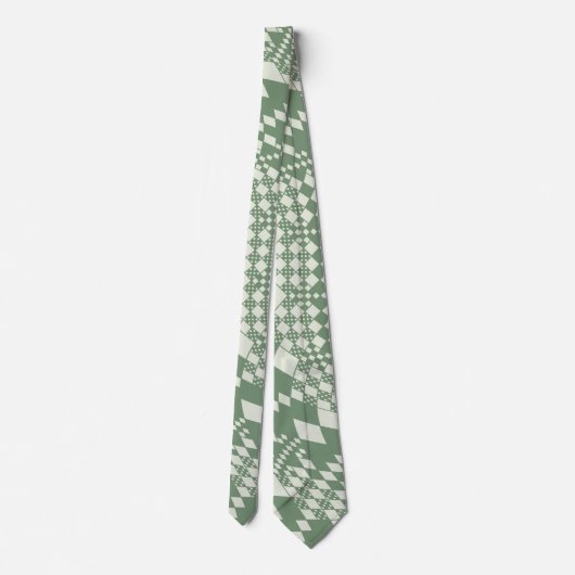 Cravate Chèques déformées en vert (Dos)