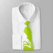Cravate Chèques et permules en vert et blanc de chaux (Attaché)