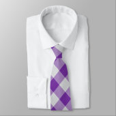 Cravate Chèques violets et blancs Cool Motif classique (Attaché)